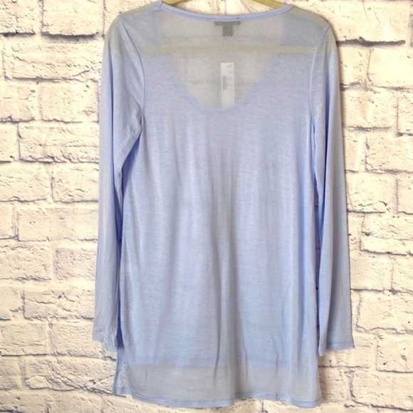 J. Crew blue long tunic tee small NWT - Picture 3 of 6